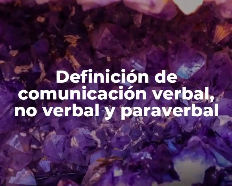Definición de comunicación verbal, no verbal y paraverbal