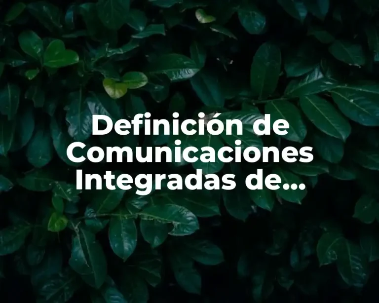 Definición de Comunicaciones Integradas de Marketing