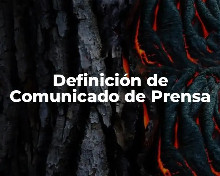 Definición de Comunicado de Prensa