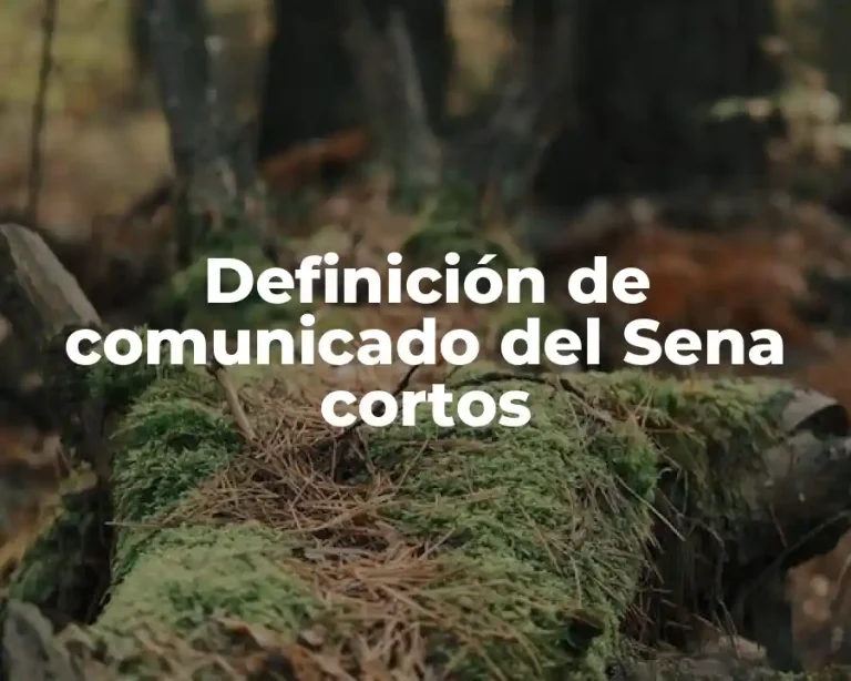 Definición de comunicado del Sena cortos