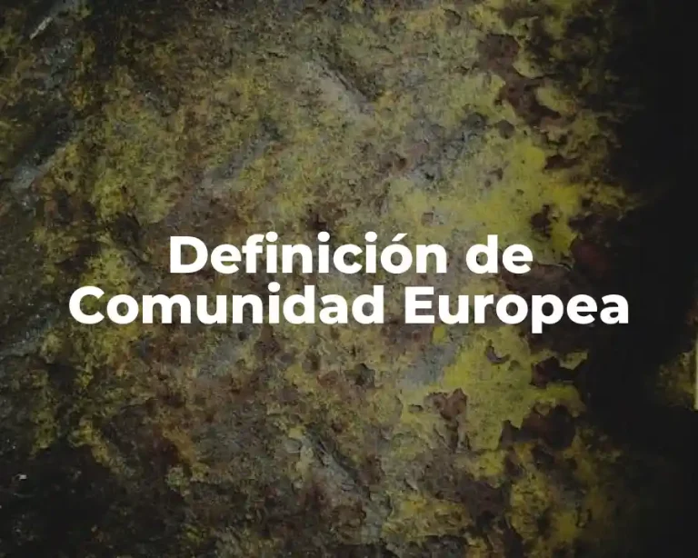 Definición de Comunidad Europea