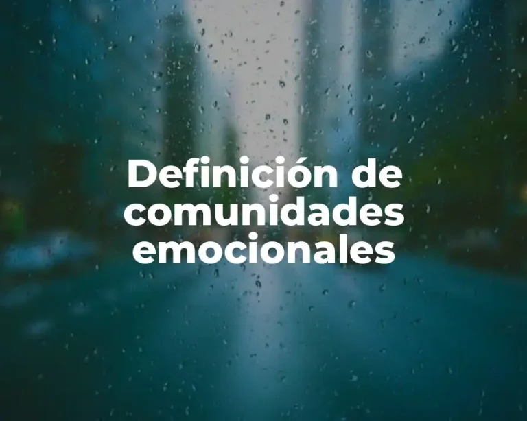 Definición de comunidades emocionales