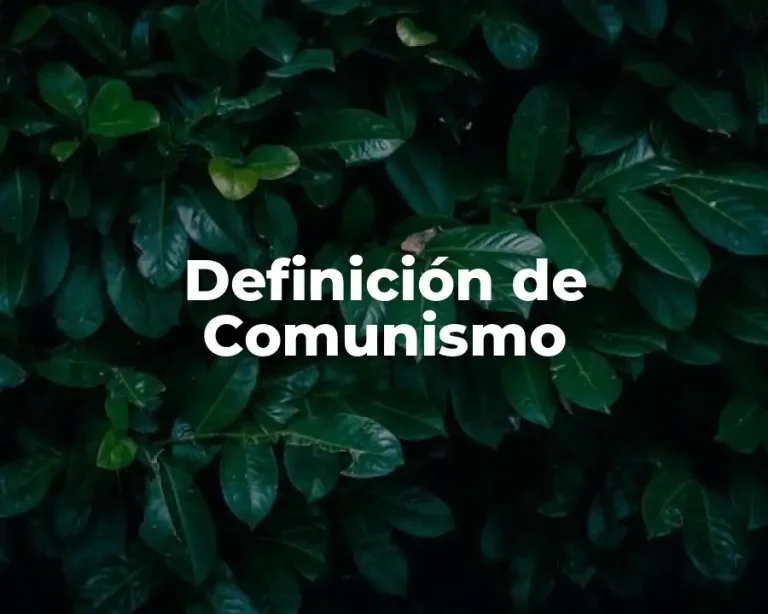 Definición de Comunismo