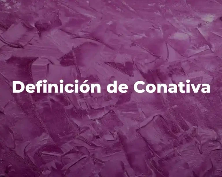Definición de Conativa