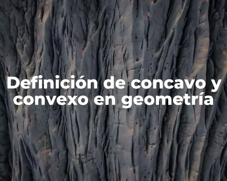 Definición de concavo y convexo en geometría