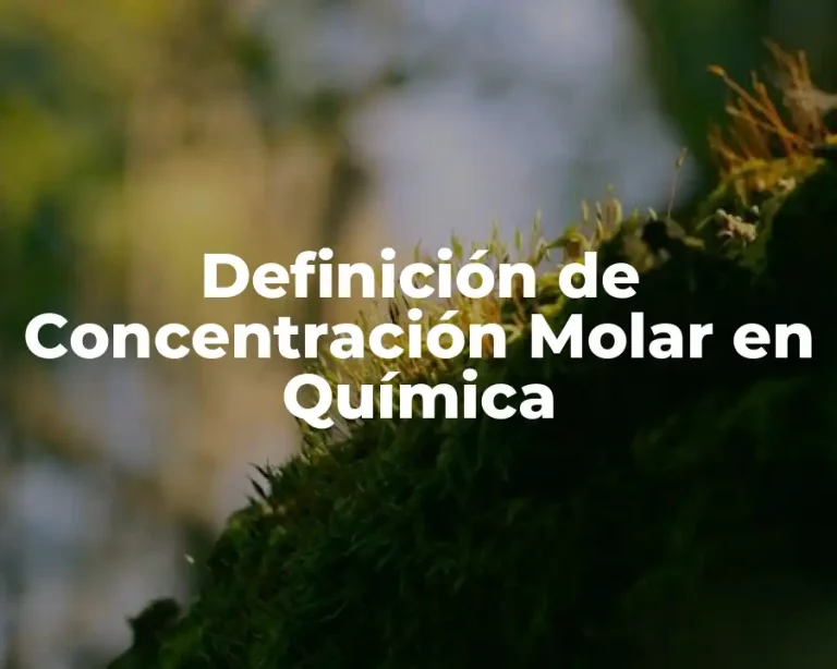 Definición de Concentración Molar en Química