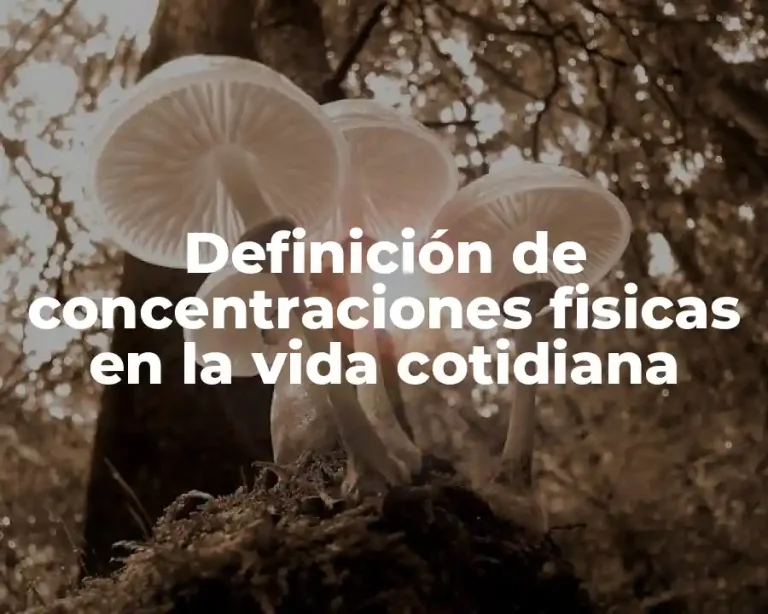 Definición de concentraciones fisicas en la vida cotidiana