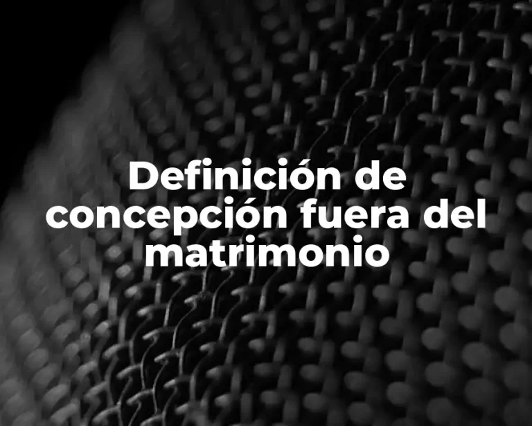 Definición de concepción fuera del matrimonio