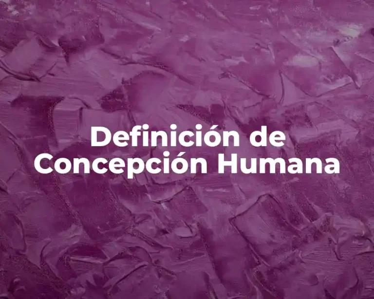 Definición de Concepción Humana