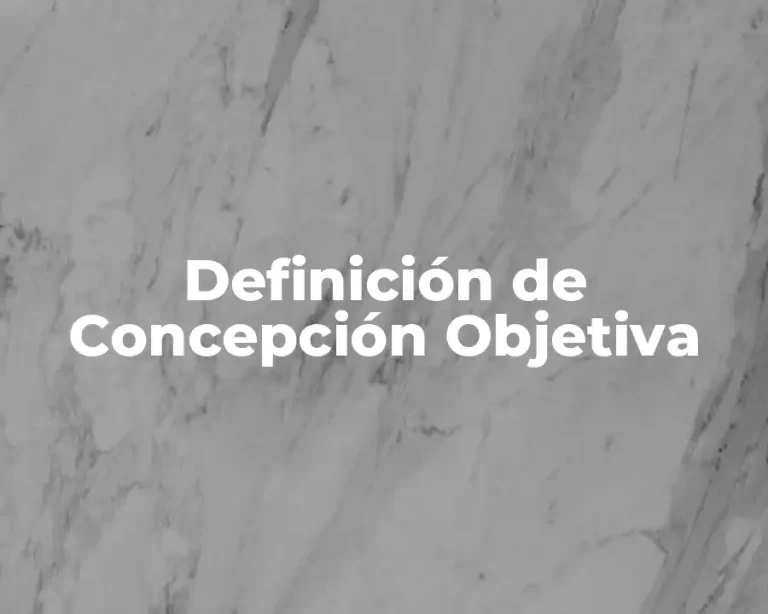 Definición de Concepción Objetiva