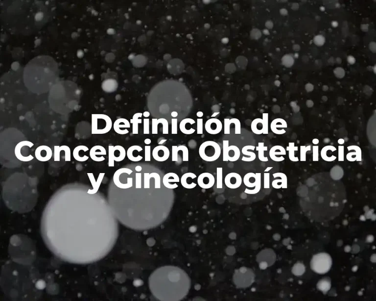 Definición de Concepción Obstetricia y Ginecología