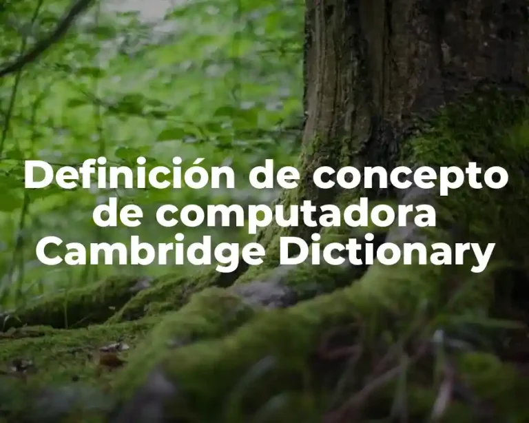 Definición de concepto de computadora Cambridge Dictionary