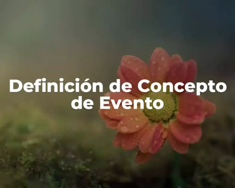 Definición de Concepto de Evento