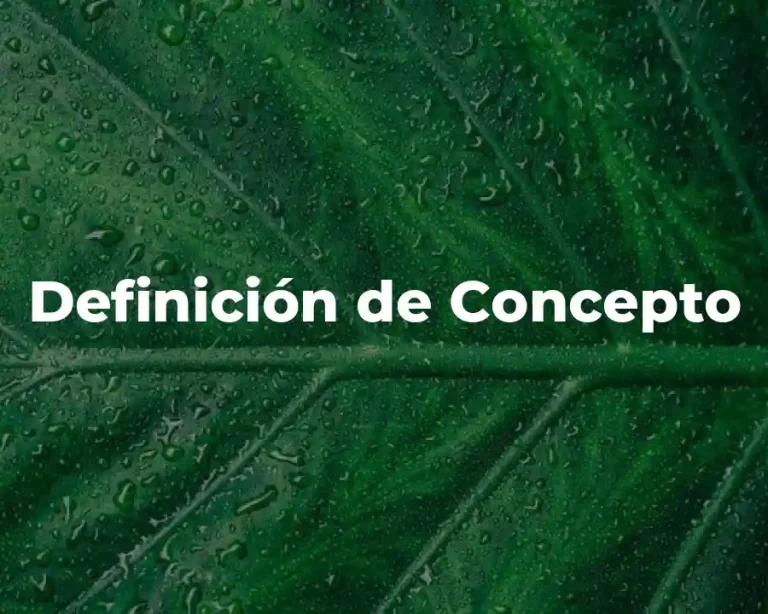Definición de Concepto