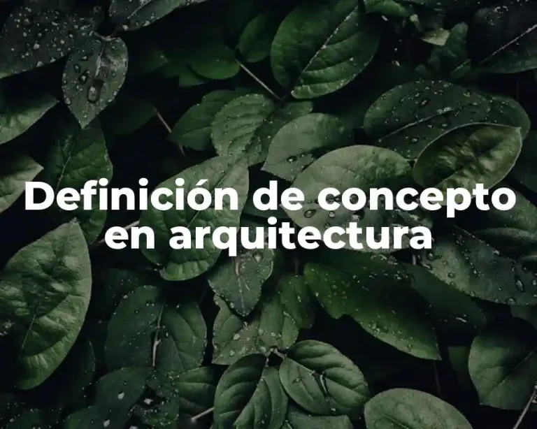 Definición de concepto en arquitectura
