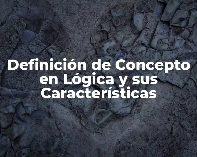 Definición de Concepto en Lógica y sus Características