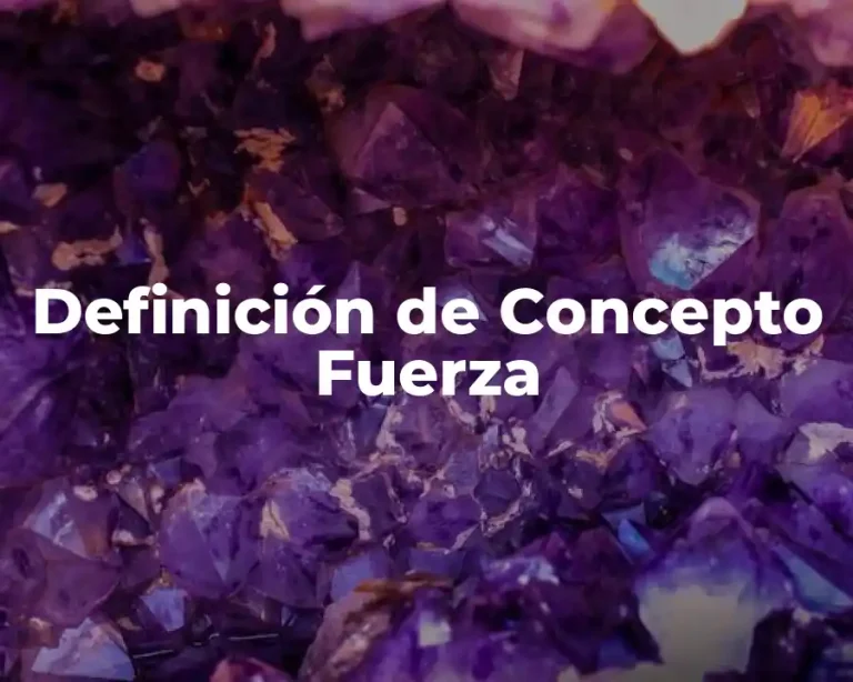 Definición de Concepto Fuerza
