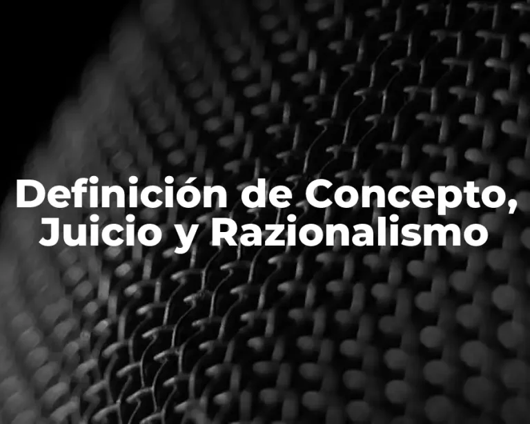 Definición de Concepto, Juicio y Razionalismo