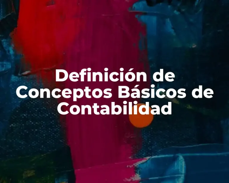 Definición de Conceptos Básicos de Contabilidad