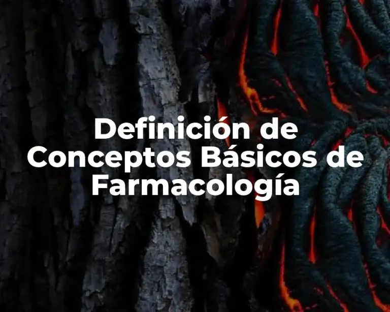 Definición de Conceptos Básicos de Farmacología