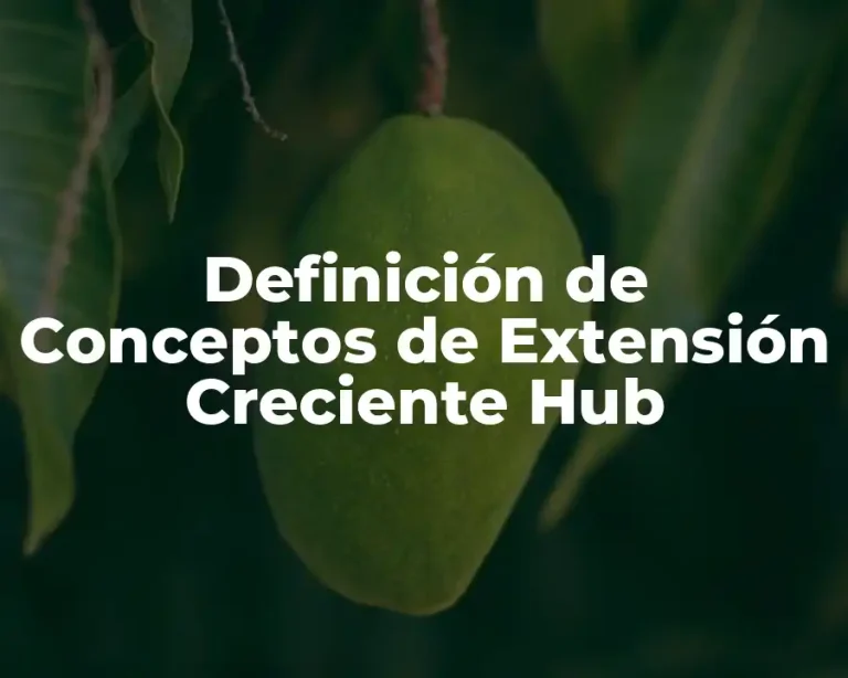Definición de Conceptos de Extensión Creciente Hub