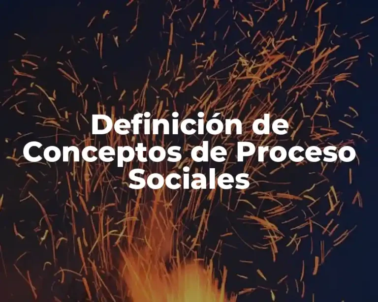 Definición de Conceptos de Proceso Sociales
