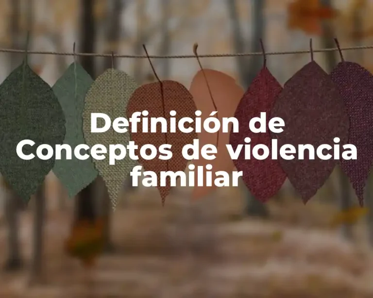 Definición de Conceptos de violencia familiar