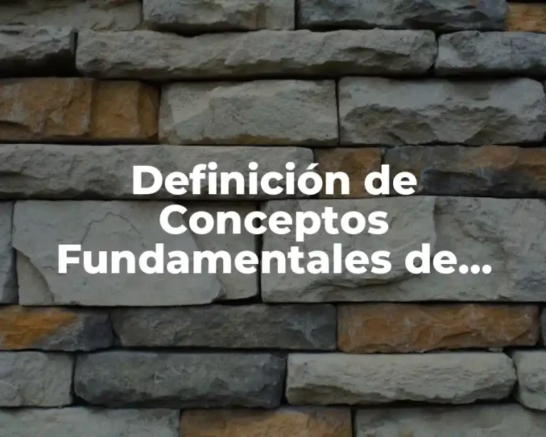 Definición de Conceptos Fundamentales de Estadística