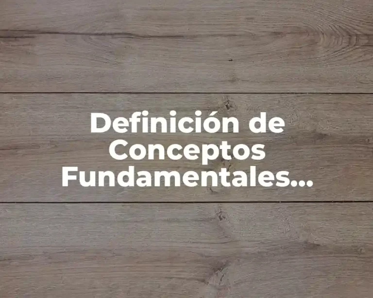 Definición de Conceptos Fundamentales Dinámicas de Grupos