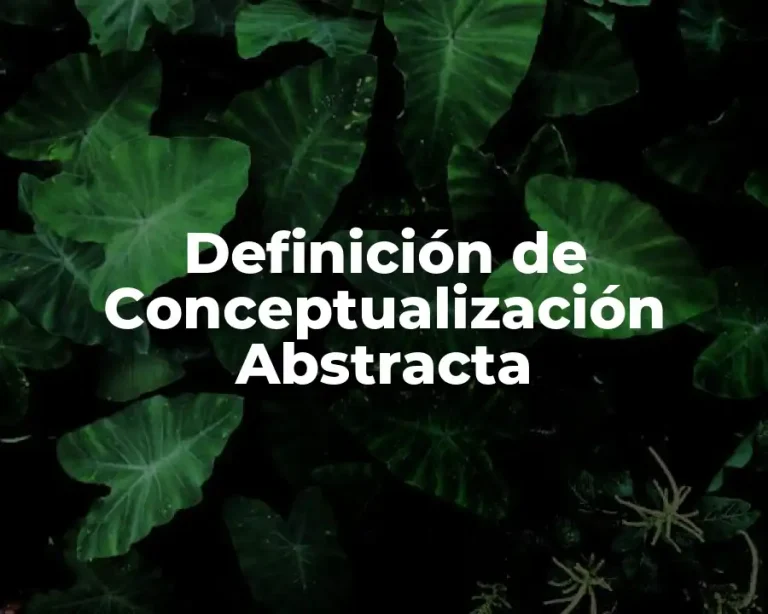 Definición de Conceptualización Abstracta