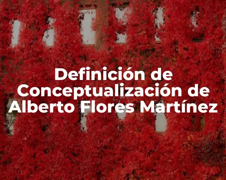 Definición de Conceptualización de Alberto Flores Martínez