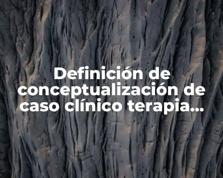 Definición de conceptualización de caso clínico terapia humanista