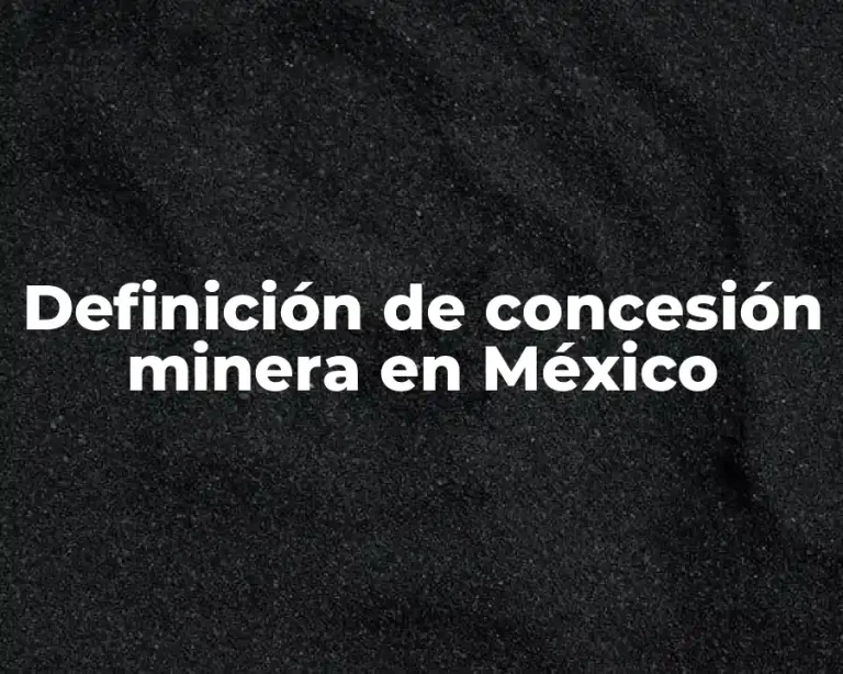 Definición de concesión minera en México