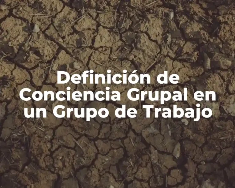 Definición de Conciencia Grupal en un Grupo de Trabajo