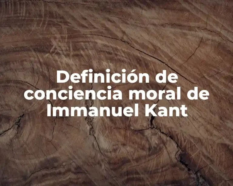 Definición de conciencia moral de Immanuel Kant
