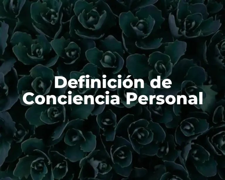 Definición de Conciencia Personal