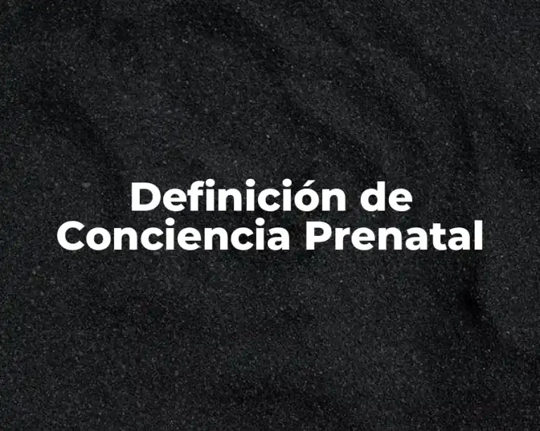 Definición de Conciencia Prenatal