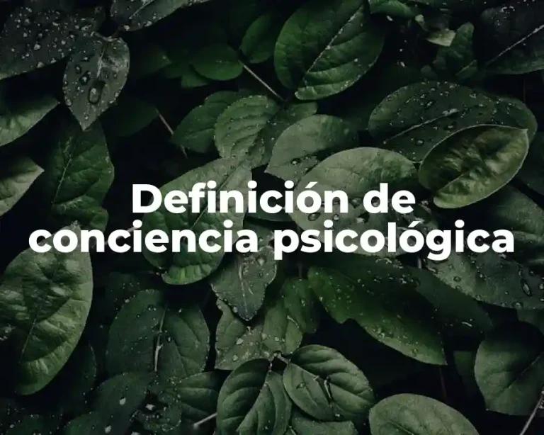Definición de conciencia psicológica