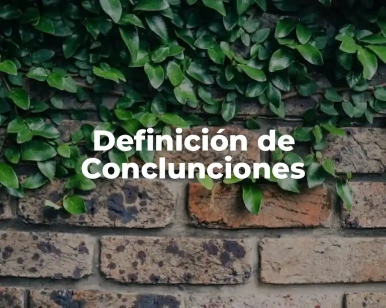 Definición de Conclunciones