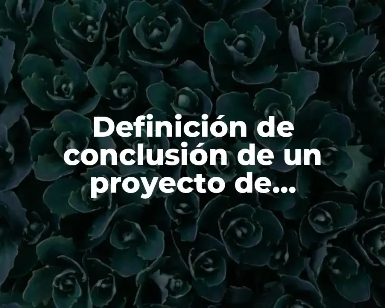 Definición de conclusión de un proyecto de alimentación en jóvenes