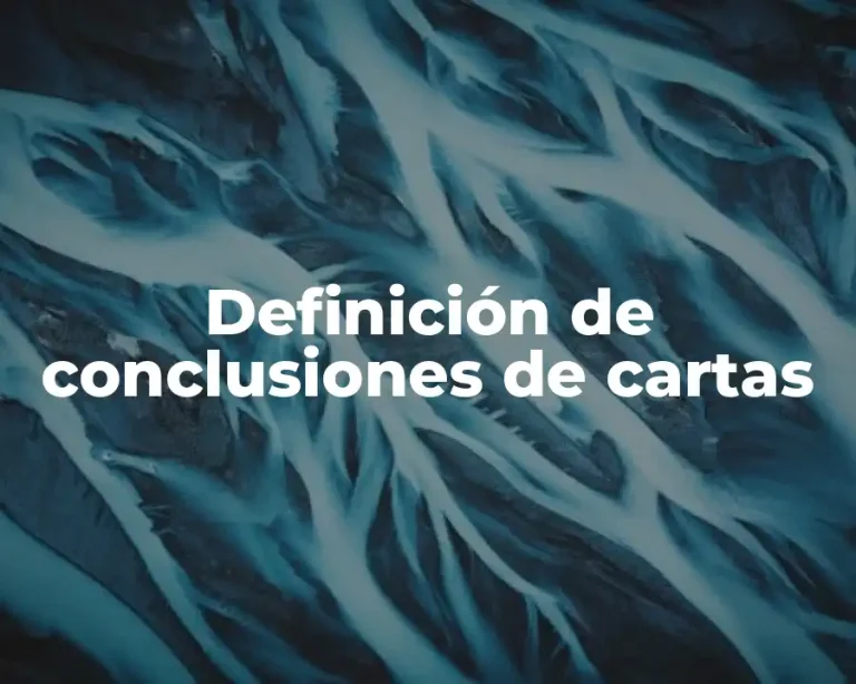 Definición de conclusiones de cartas