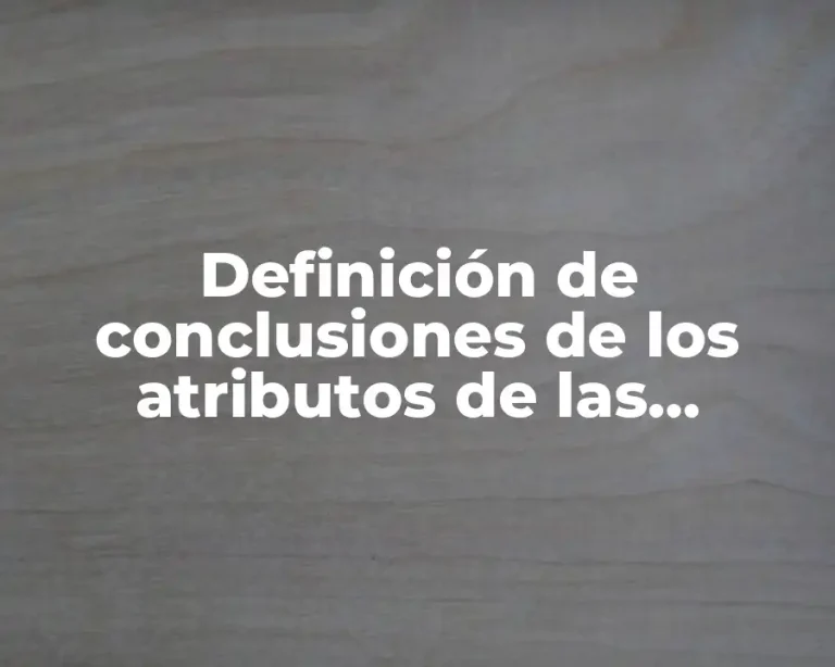 Definición de conclusiones de los atributos de las personas