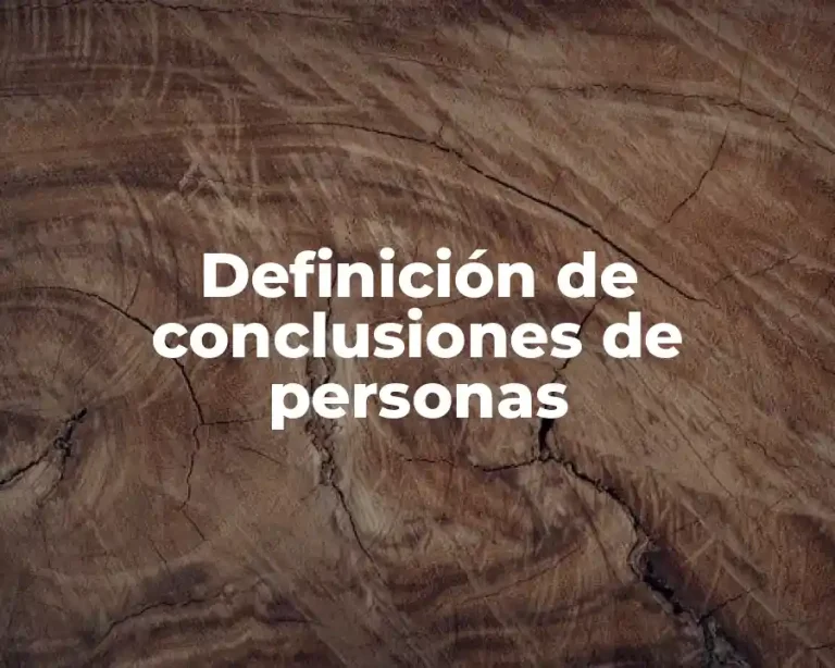 Definición de conclusiones de personas