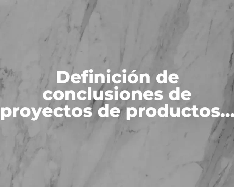 Definición de conclusiones de proyectos de productos ergonomicos