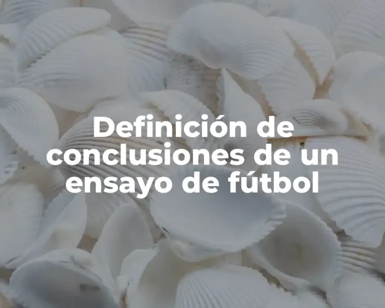 Definición de conclusiones de un ensayo de fútbol
