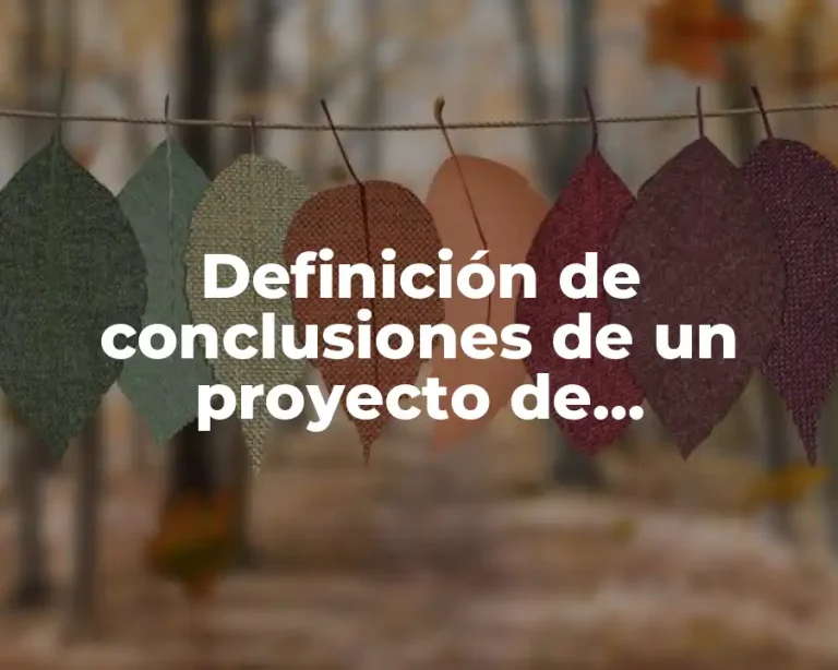 Definición de conclusiones de un proyecto de emprendimiento
