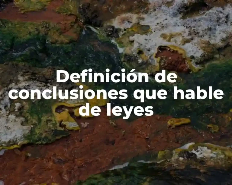 Definición de conclusiones que hable de leyes
