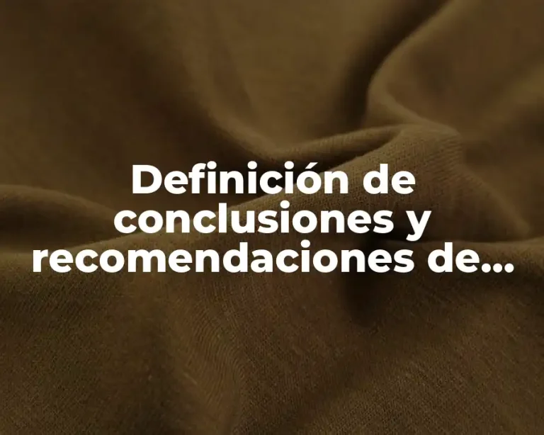 Definición de conclusiones y recomendaciones de tesis de isquemia cardiaca