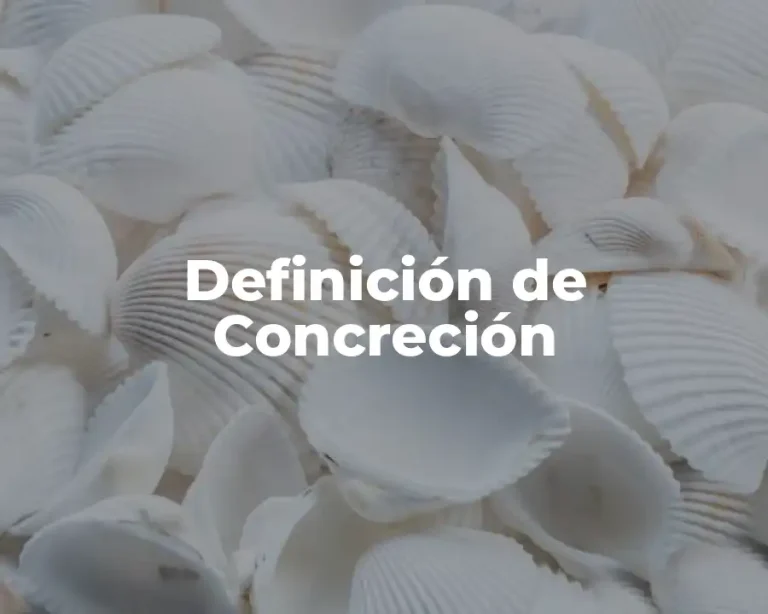 Definición de Concreción