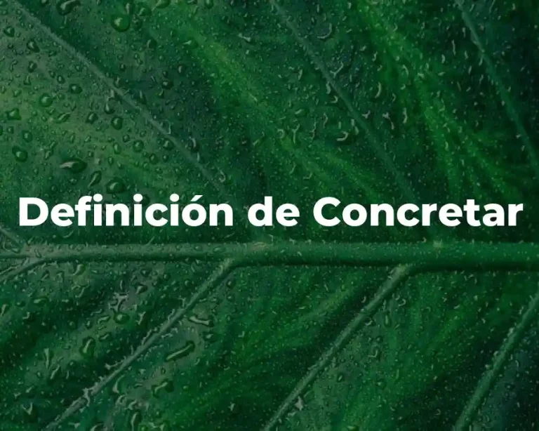 Definición de Concretar